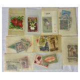 Cancelled International Postage Stamps Representing Many Countries