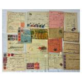 International Receipts and Documents with Stamps