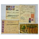 International Receipts and Documents with Stamps