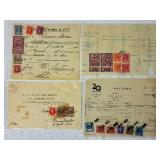 International Receipts and Documents with Stamps