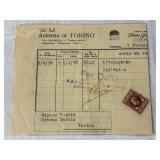 International Receipts and Documents with Stamps