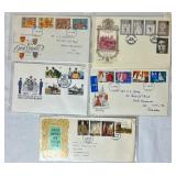 Two Albums of Stamps, Prepaid Airmail, First Day Covers from England