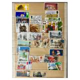 Three Postage Stamp Stock Books with Stamps from Great Britain