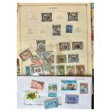 Bundle of Global Postage Stamps and 1982 USPS Stamp Album
