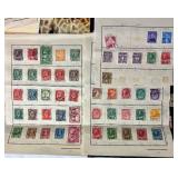 Bundle of Global Postage Stamps and 1982 USPS Stamp Album