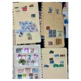 Bundle of Global Postage Stamps and 1982 USPS Stamp Album