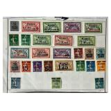 Bundle of Global Postage Stamps and 1982 USPS Stamp Album