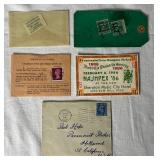 Antique Documents with Stock Transfer, Documentary and Internal Revenue Stamps dating back to 1873
