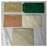 Antique Documents with Stock Transfer, Documentary and Internal Revenue Stamps dating back to 1873