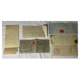 Antique Documents with Stock Transfer, Documentary and Internal Revenue Stamps dating back to 1873