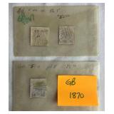 Grouping of Great Britain Stamps from the late 1800