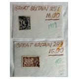 Postage Stamps from Great Britain from early 1900