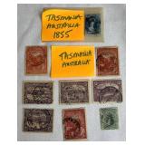 Selection of Postage Stamps from Australia - Victoria, Tasmania, Western Australia dating back to 1855