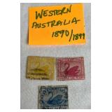 Selection of Postage Stamps from Australia - Victoria, Tasmania, Western Australia dating back to 1855