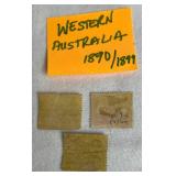 Selection of Postage Stamps from Australia - Victoria, Tasmania, Western Australia dating back to 1855