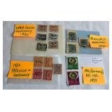 Collection of German Postage Stamps from Bavaria, Upper Silesia, Prussia, Reichspost, FRD, Heligoland, Hamburg, Kingdom of Saxony and Thurn Taxis plus 1850 Austrian Stamp