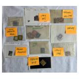 Europeon Stamps from Norway, Ireland, Italy, France, Switzerland, Portugal, and Montenegro dating back to 1851
