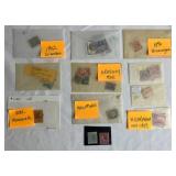 Small Bundle of Stamps from Nicaragua, Peru, Columbia, Antigua, Barbados, Venezuela, Uruguay, Philippines, and Prince Edward Island dating back to 1861