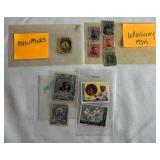 Small Bundle of Stamps from Nicaragua, Peru, Columbia, Antigua, Barbados, Venezuela, Uruguay, Philippines, and Prince Edward Island dating back to 1861