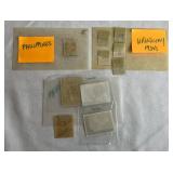 Small Bundle of Stamps from Nicaragua, Peru, Columbia, Antigua, Barbados, Venezuela, Uruguay, Philippines, and Prince Edward Island dating back to 1861