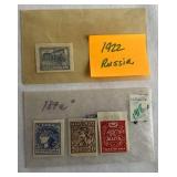 Selection of Postage Stamps from Russia and Ukraine dating back to early 1900