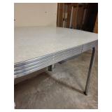 Vintage Mid-Century Formica Dining Table with Chrome Legs