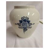 Royal Goedewaagen Blue Delft Holland Jar with Brass Lid