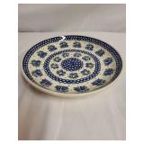 Polish Pottery Covered Butter Dish with Folk Art Design