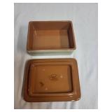 Stangl Pottery Lidded Box with Floral Design