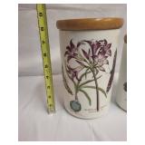 Set of 3 Portmeirion Botanic Garden Ceramic Canisters