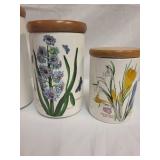 Set of 3 Portmeirion Botanic Garden Ceramic Canisters