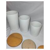 Set of 3 Portmeirion Botanic Garden Ceramic Canisters