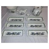 Set of Portmeirion Botanic Garden Tableware with Teapot and Dishes