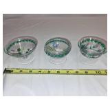 Portmeirion Set of 3 Mini Compotes with Floral Design