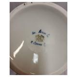 Russian Gzhel Porcelain Set: Vase, Sugar Bowl, Creamer, and Spoon