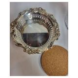 Vintage Silver Plated Candy Dish and Glass Jar with Lid