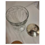 Vintage Silver Plated Candy Dish and Glass Jar with Lid