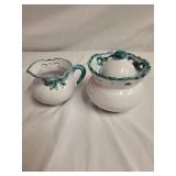 Italian Ceramic Sugar and Creamer Set from II Laboratorio II, Made in Italy