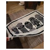 Decorative Rayon Tapestry with Abstract Faces Design by KAILA