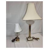 Pair of Decorative Table Lamps with Marble Base
