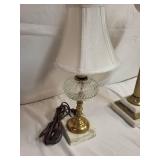 Pair of Decorative Table Lamps with Marble Base