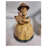 Set of 3 Handcrafted Dolls: Swiss Musical, Russian, and Mexican Designs