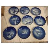 Collection of 27 Royal Copenhagen Blue Christmas Plates