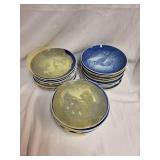 Collection of 27 Royal Copenhagen Blue Christmas Plates
