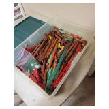 Large Assortment of Vintage Wooden Log Building Blocks with Accessories