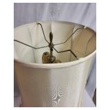 Vintage Ceramic Table Lamp with Floral Design and Shade