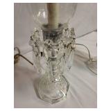 Pair of Vintage Crystal Table Lamps with Prisms