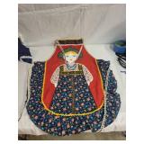 Handcrafted Folk Art Apron and Vintage-style Dress Set