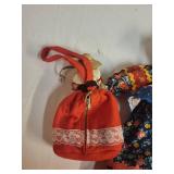 Set of 2 Decorative Porcelain Dolls with Traditional Attire