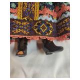 Set of 2 Decorative Porcelain Dolls with Traditional Attire